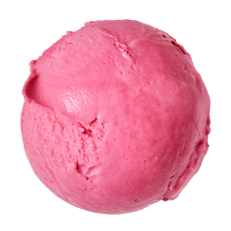 Bringebær sorbet kuleis