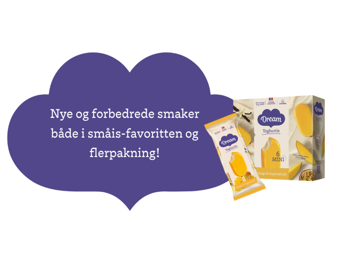 Piinneis. Nye og forbedrede smaker både i småis-favoritten og flerpanking!