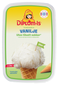 Diplom-Is Vanilje Uten tilsatt sukker 1L