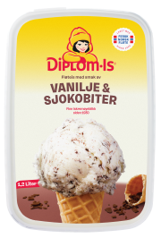 Diplom-Is Vanilje og Sjokolade 1,2L