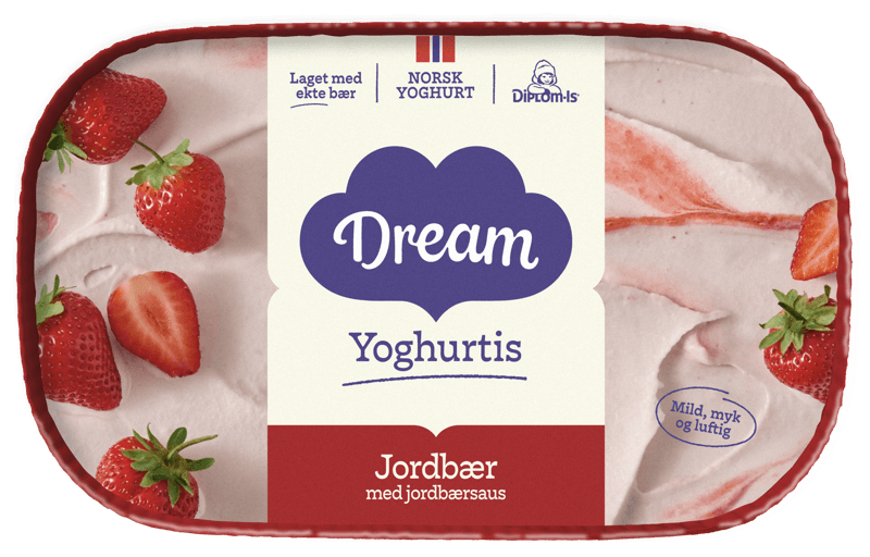 Dream Yoghurtis Jordbær 640ml
