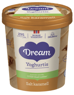 Dream Yoghurtis Salt Karamell uten sukker 450ml