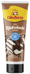 Lys Sjokoladesaus som stivner på isen
