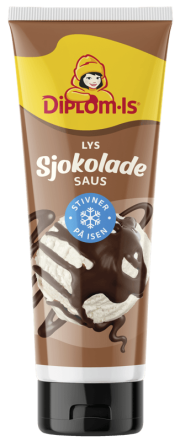 Lys Sjokoladesaus som stivner på isen