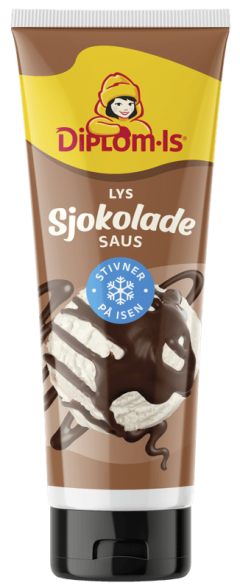 Lys Sjokoladesaus som stivner på isen